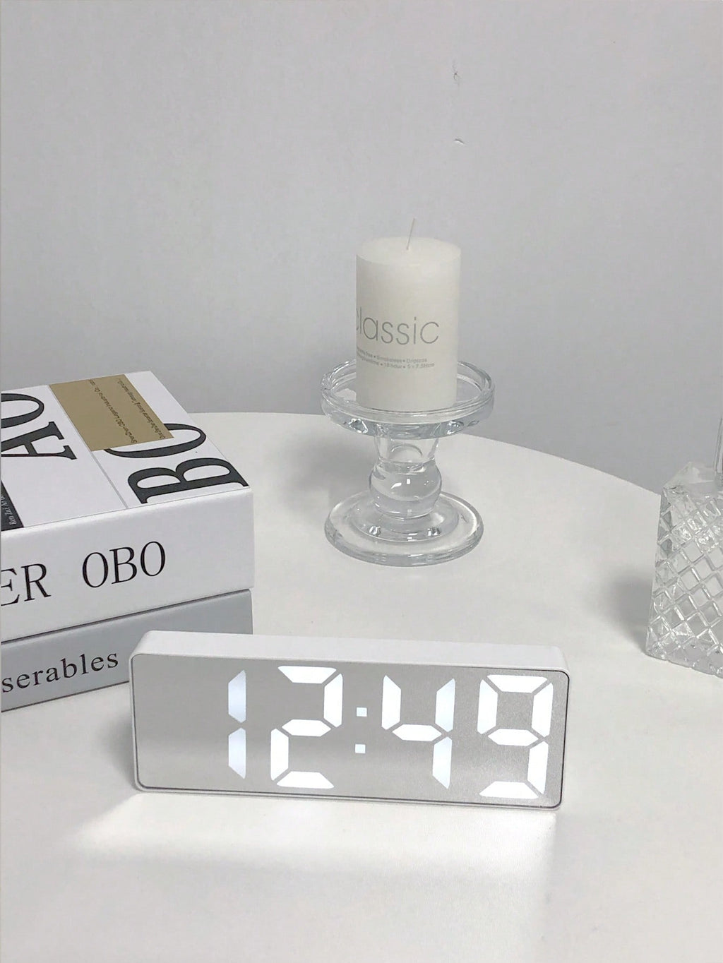 LED Mirror Desk Clock | Digital Alarm Clock with Night Light | MIRA