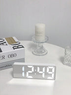 LED Mirror Desk Clock | Digital Alarm Clock with Night Light | MIRA