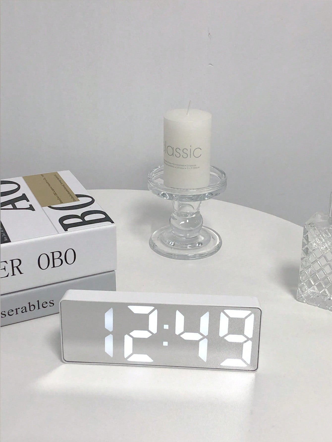 LED Mirror Desk Clock | Digital Alarm Clock with Night Light | MIRA