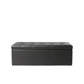 43" Folding Storage Ottoman Bench | 660 lb Faux Leather Seat, 7 Colors – MIRA