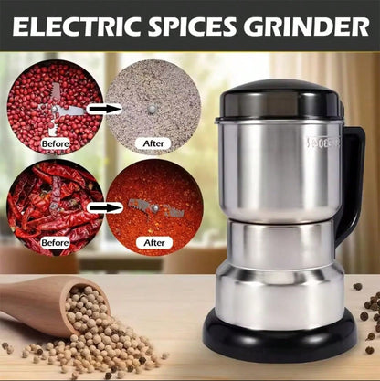 Pieces High Power Grinder, Stainless Steel Small Home Grain Mill, Kitchen Cooking Wall Crusher, 110-130V US Plug, No Battery Required, Ideal Holiday Gifts