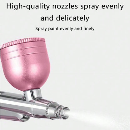 Airbrush Kit With Compressor - 48PSI High-Pressure, Non-Clogging Air Brush Set Cordless Rechargeable With 0.25mm Nozzle And Cleaning Brush For Nail Art, Makeup, Painting, And Cake Decorating