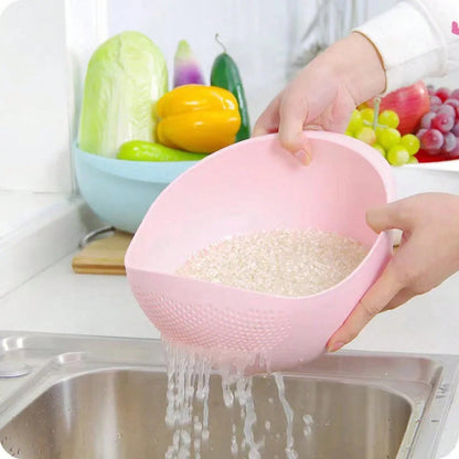 Rice Sieve Rice Drainage Basket Plastic Colander Kitchen Drain Basket Rice Bowl Fruit Vegetable Washing Strainer Basket Tools