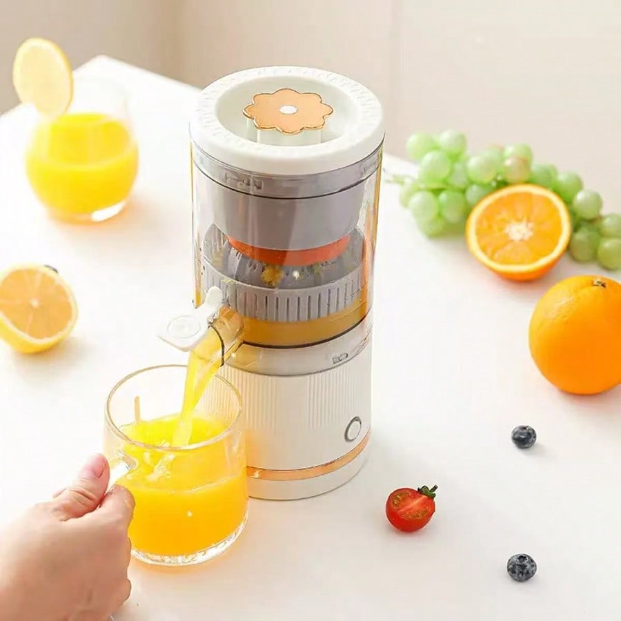USB Rechargeable Juice Extractor - Fast 20 Seconds Orange Juice Extraction, Detachable Design, Easy To Clean ABS Cup, Great For Oranges, Lemons, Grapefruits And More |Modern Kitchen Utensils |Durable Plastic, Fast Juicing |Detachable Parts |Easy To Clean
