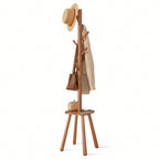 Free-Standing Coat Rack | 8 Hooks & Storage Shelf, 67.1" Hall Tree – MIRA