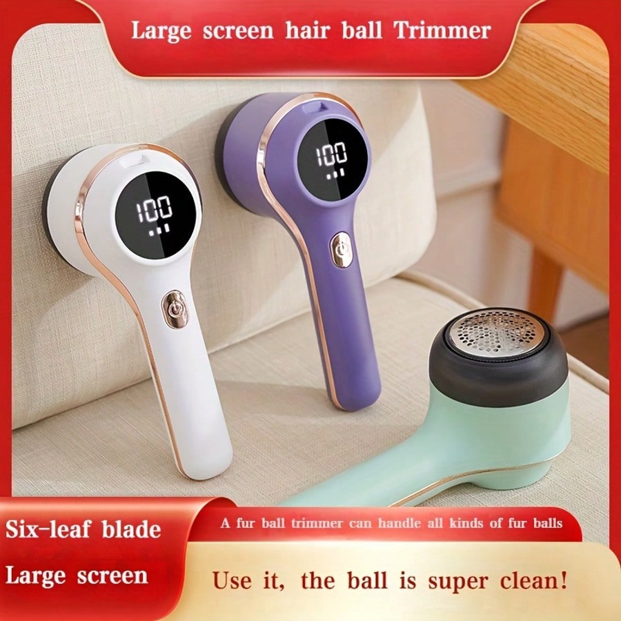 Sweater Shaver Electric Fabric Shaver Lint Collection Lint Remover For Clothes Model BB-001 With 3-Gear Mode USB Charging Cable & Detachable Battery