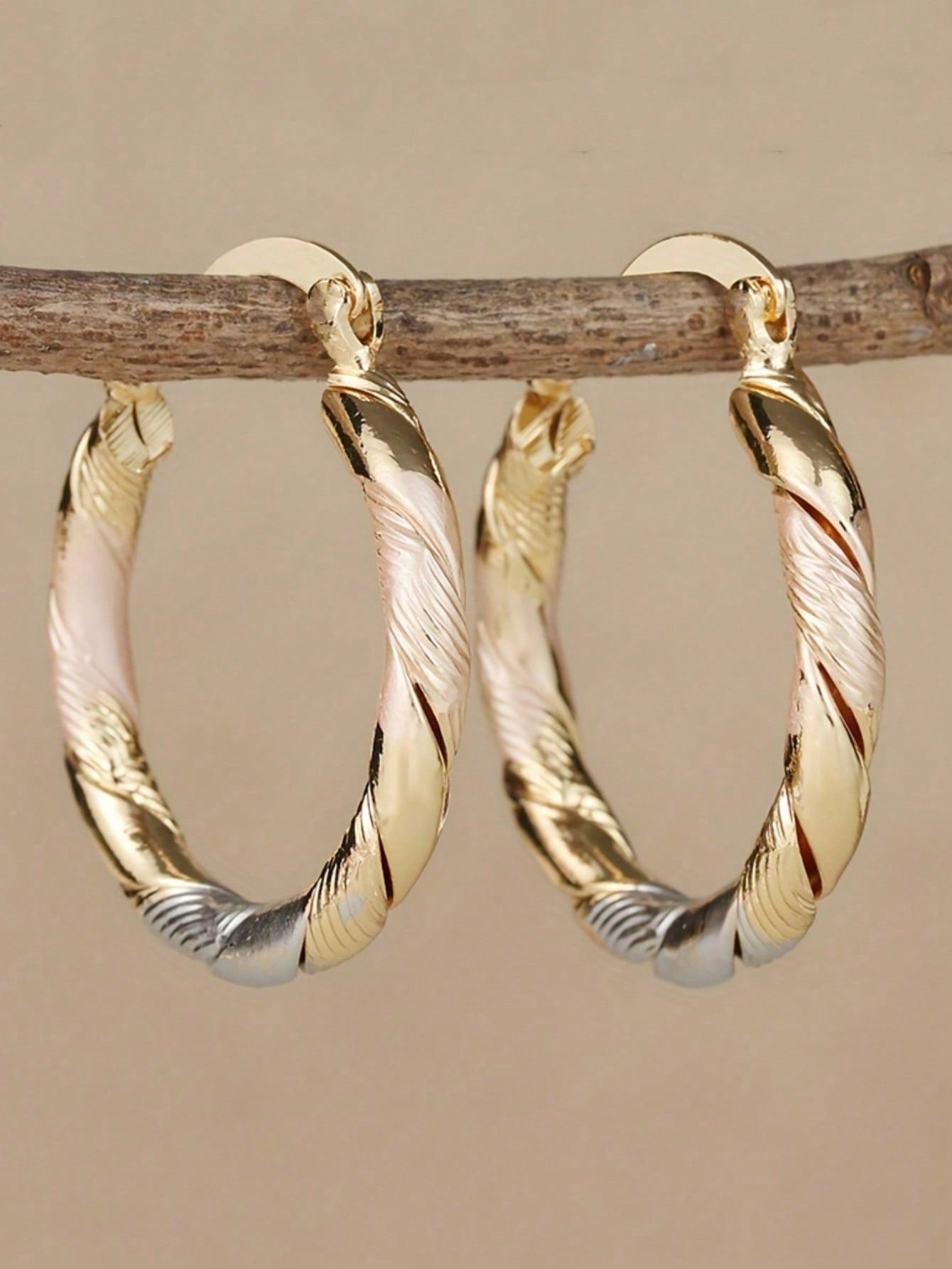 14K Gold Plated Boho Circular Earrings – Vintage Women's Jewelry | MIRA