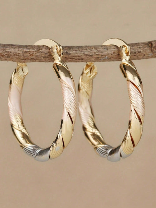 14K Gold Plated Boho Circular Earrings – Vintage Women's Jewelry | MIRA