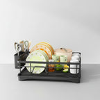 Stainless Steel Dish Drying Rack with Cutlery Holder – Large Capacity | MIRA