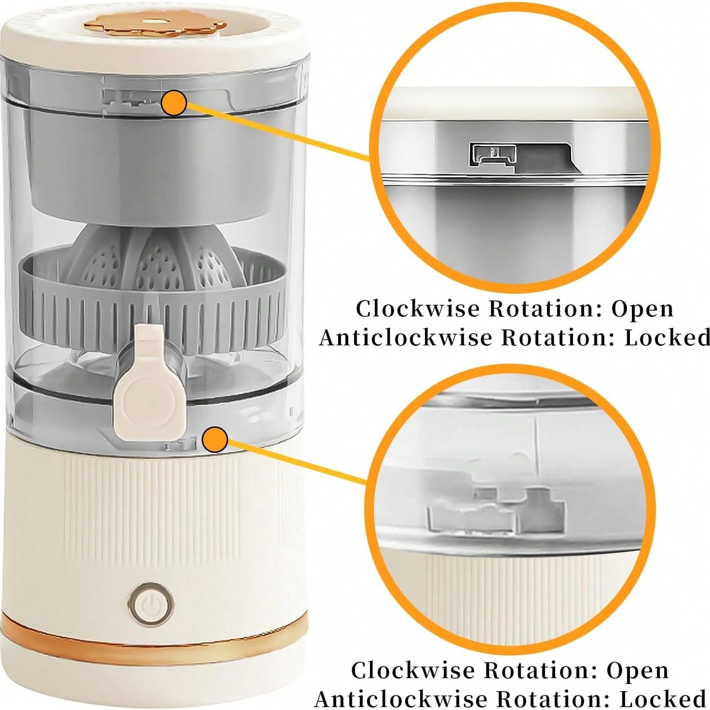 USB Rechargeable Juice Extractor - Fast 20 Seconds Orange Juice Extraction, Detachable Design, Easy To Clean ABS Cup, Great For Oranges, Lemons, Grapefruits And More |Modern Kitchen Utensils |Durable Plastic, Fast Juicing |Detachable Parts |Easy To Clean