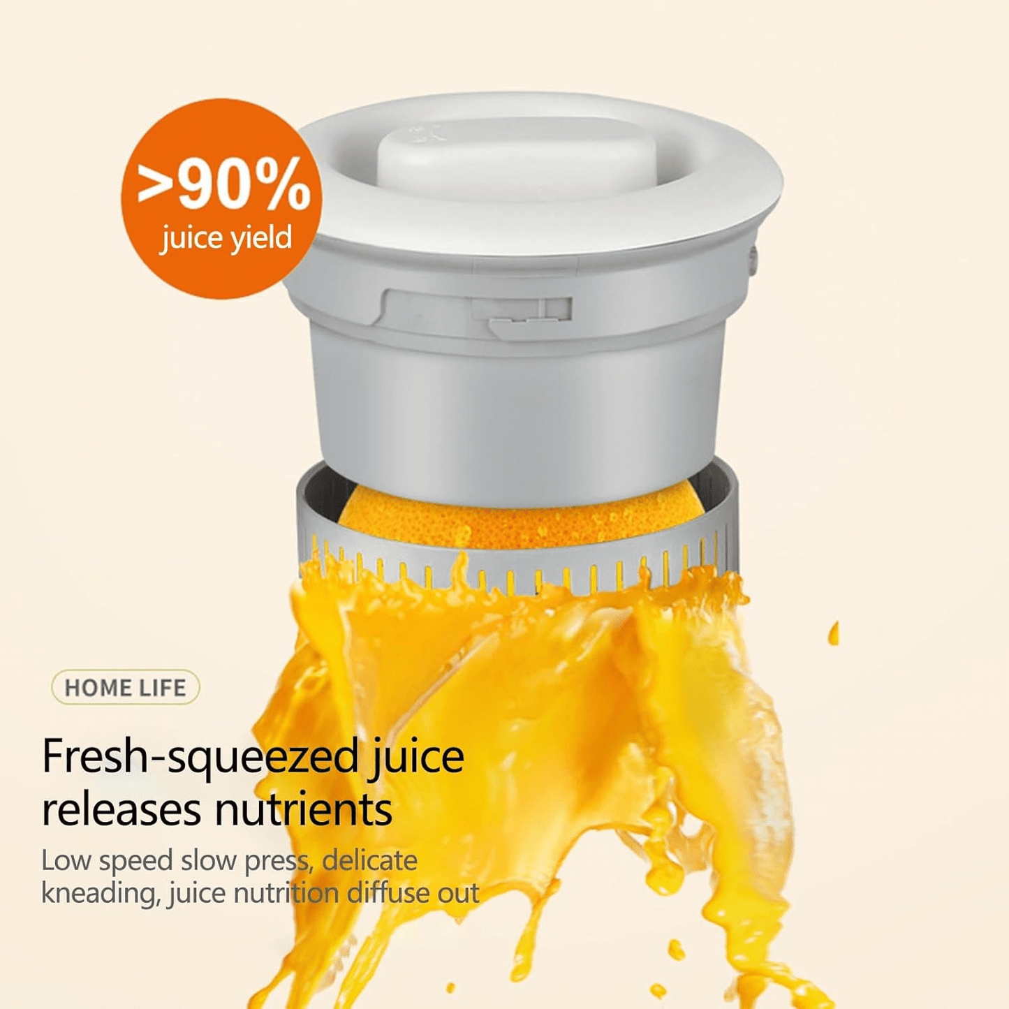 USB Rechargeable Juice Extractor - Fast 20 Seconds Orange Juice Extraction, Detachable Design, Easy To Clean ABS Cup, Great For Oranges, Lemons, Grapefruits And More |Modern Kitchen Utensils |Durable Plastic, Fast Juicing |Detachable Parts |Easy To Clean