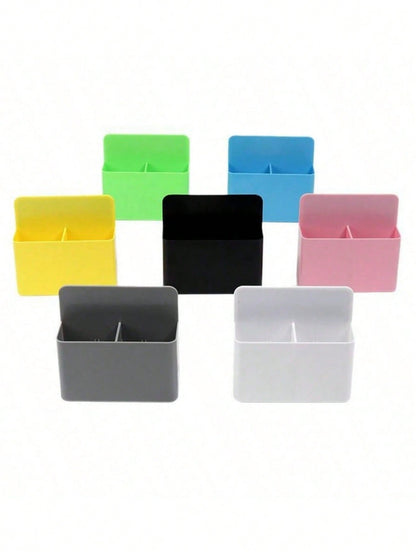 1pc Magnetic Dry Erase Whiteboard Marker Storage Rack, Writing Board Chalk Storage Box, Locker Storage Device, Suitable For Whiteboard, Refrigerator, Remote Control Rack, Office, Home, Kitchen, School, Magnetic Cup, Blackboard Storage Pen Holder, Adjustab