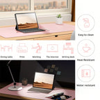 PU Leather Desk Pad Protector – Large Anti-Slip Mouse Pad & Desk Mat | MIRA