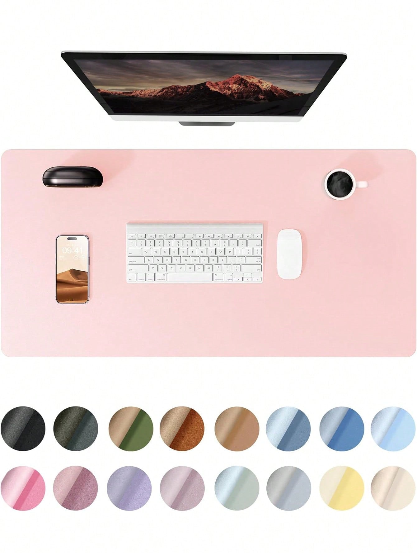 PU Leather Desk Pad Protector – Large Anti-Slip Mouse Pad & Desk Mat | MIRA
