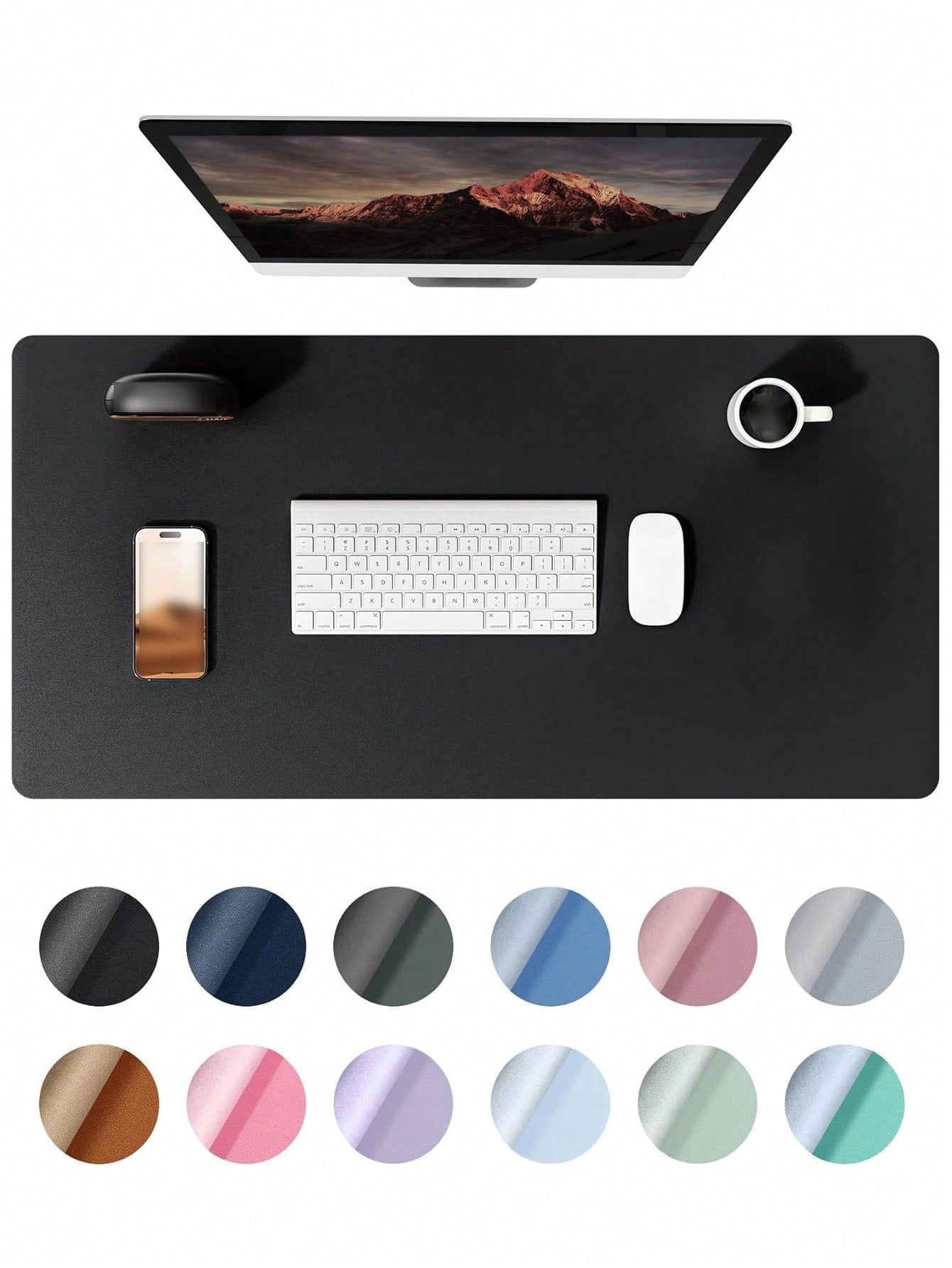 PU Leather Desk Pad Protector – Large Anti-Slip Mouse Pad & Desk Mat | MIRA