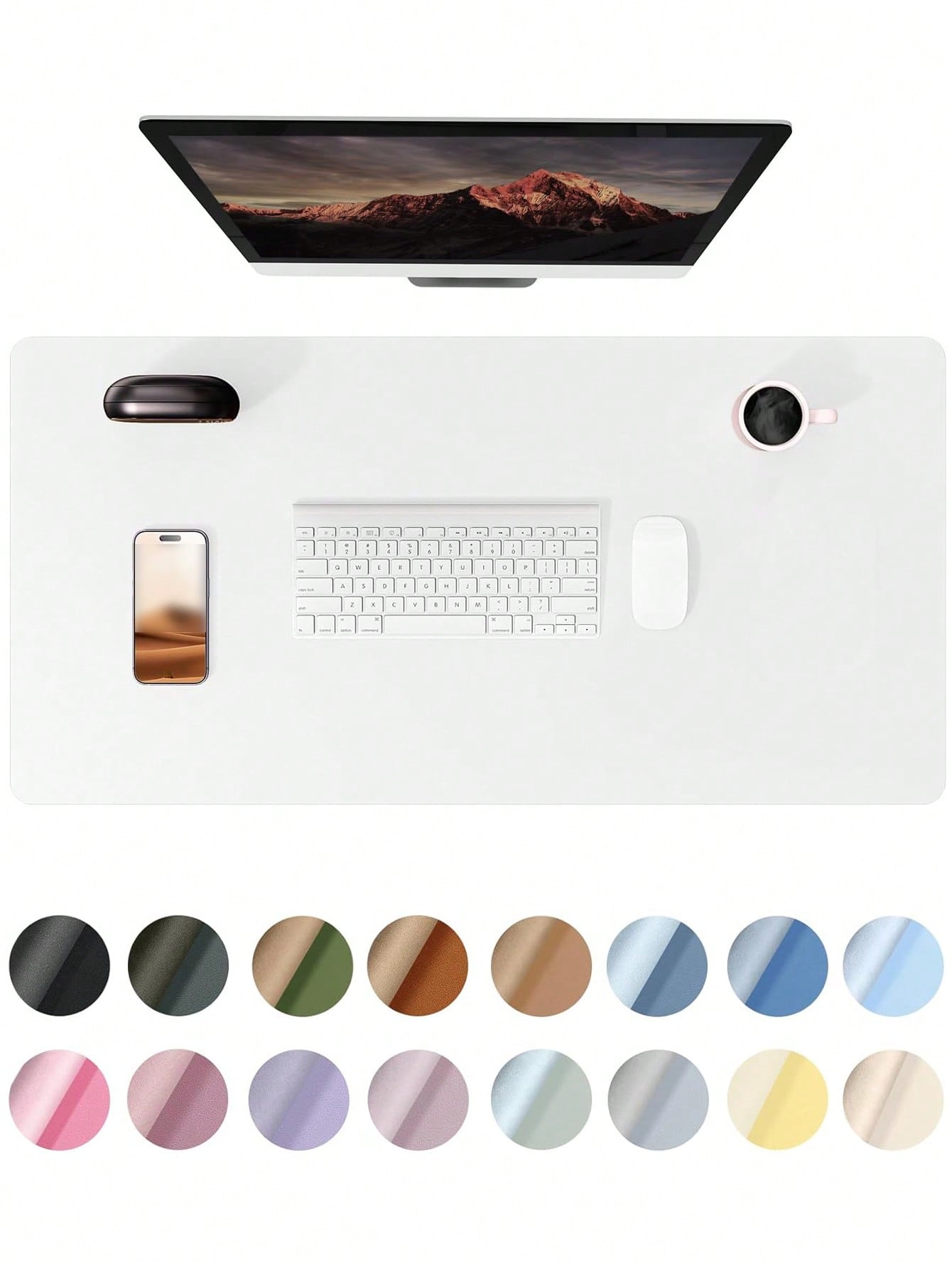 PU Leather Desk Pad Protector – Large Anti-Slip Mouse Pad & Desk Mat | MIRA