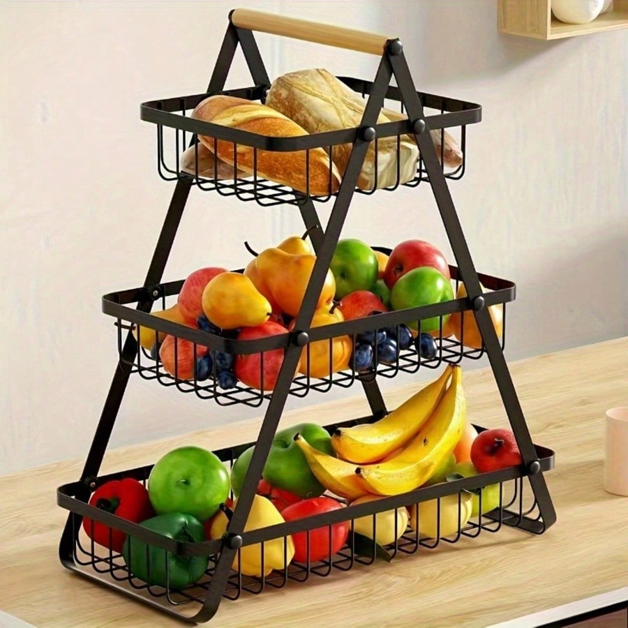 3-Tier Fruit Basket & Kitchen Storage Rack | Space-Saving Shelf | MIRA