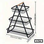 3-Tier Fruit Basket & Kitchen Storage Rack | Space-Saving Shelf | MIRA
