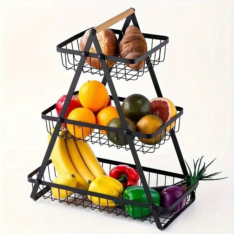 3-Tier Fruit Basket & Kitchen Storage Rack | Space-Saving Shelf | MIRA