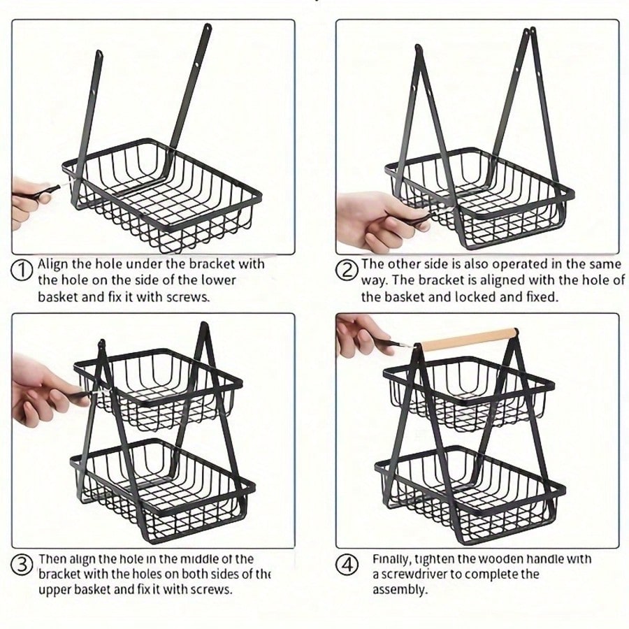 3-Tier Fruit Basket & Kitchen Storage Rack | Space-Saving Shelf | MIRA