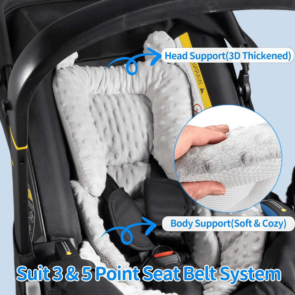 3-in-1 Baby Car Seat Head Support – Newborn Infant Insert | MIRA
