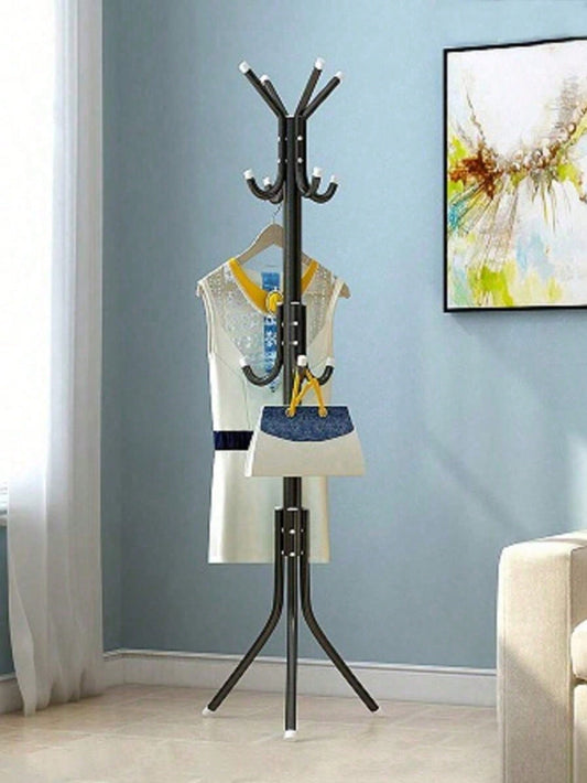 1pc Simple Clothes Rack - Freestanding Iron Rack - Modern Minimalist Style Coat Rack, With Thick Hooks, Suitable For Decoration, Holiday Decor, Room Decor, Home Decor, Bedroom Decor, Can Hold Dresses, Pants, Shoes, Jeans, Boots, Skirts, Etc. Minimalist St