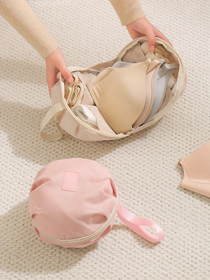 1pc Honey Girl Style Bra Storage Bag, Lightweight And Easy To Carry, Ideal For Travel And Home Organization, Travel Essentials, Portable, Durable