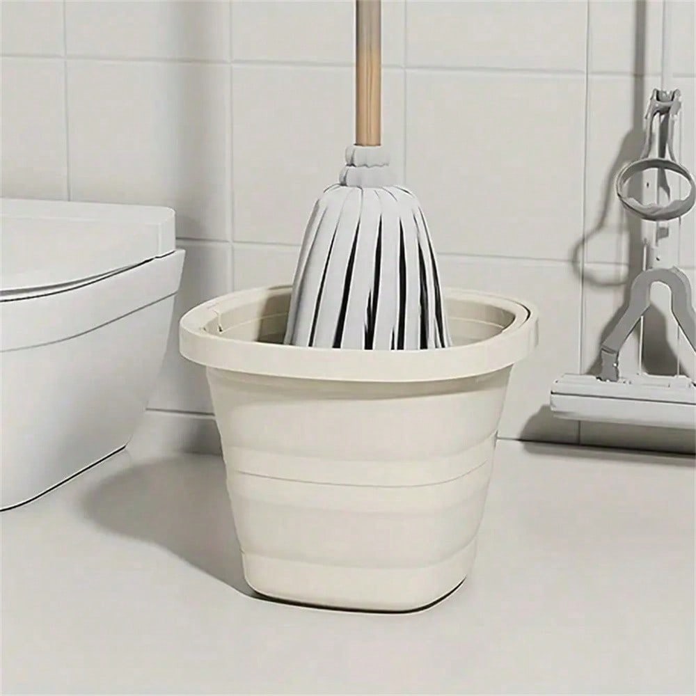 Portable Folding Bucket Thickened Handheld Plastic Bucket Car Home Dormitory Travel Outdoor Fishing Camping Equipment