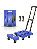 Folding Hand Truck | 500 lb Heavy-Duty 6-Wheel Utility Dolly Cart – MIRA