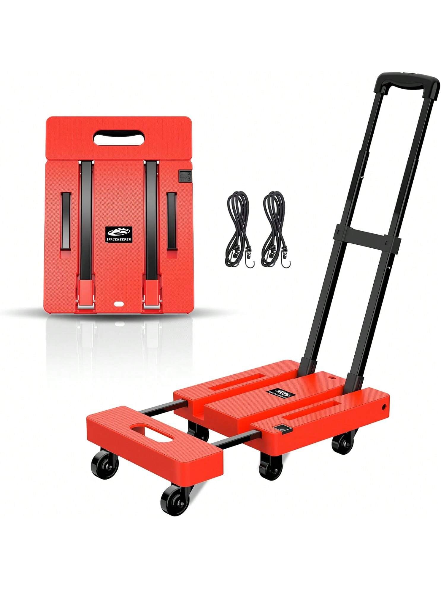 Folding Hand Truck | 500 lb Heavy-Duty 6-Wheel Utility Dolly Cart – MIRA