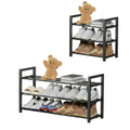Expandable 2-Tier Shoe Rack | Adjustable Space-Saving Organizer for Entryway & Closet