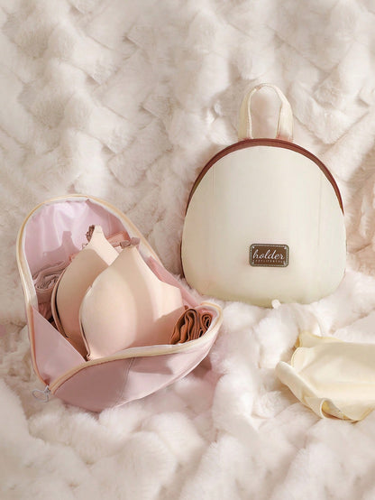 1pc Honey Girl Style Bra Storage Bag, Lightweight And Easy To Carry, Ideal For Travel And Home Organization, Travel Essentials, Portable, Durable