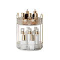 360° Rotating Makeup Organizer | 2-Tier Vanity Cosmetic Storage – MIRA