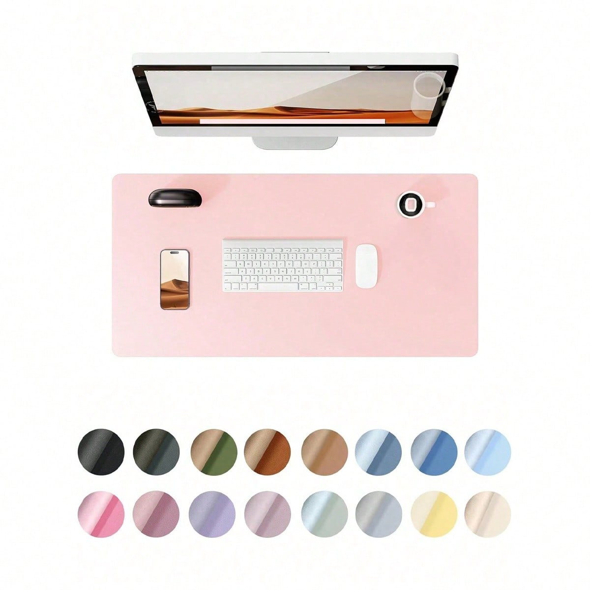 PU Leather Desk Pad Protector – Large Anti-Slip Mouse Pad & Desk Mat | MIRA