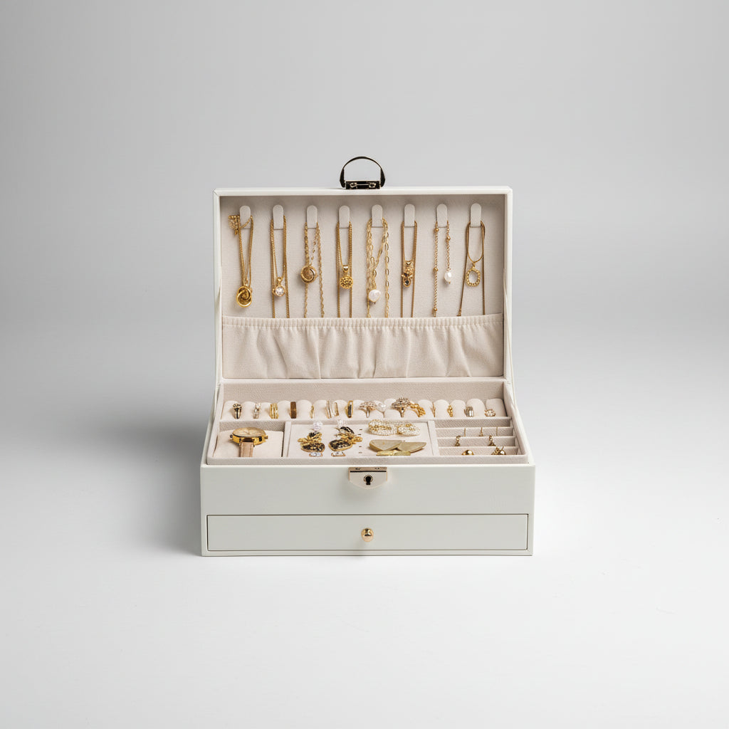 3-Layer Jewelry Jewelry Box with Drawer