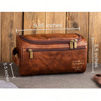 Men's Leather Toiletry Bag – Travel Organizer & Groomsman Gift | MIRA