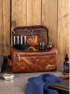 Men's Leather Toiletry Bag – Travel Organizer & Groomsman Gift | MIRA