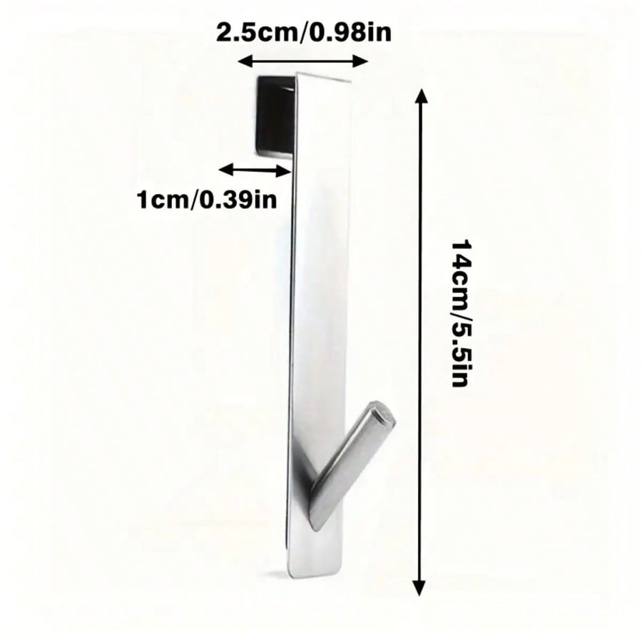 2 Pieces, Glass Door Hooks, Suitable For Extending Hooks On Frameless Glass Shower Doors (With Noise-Reducing Pads), Stainless Steel Towel Rack, Bath Towel Hooks, Heavy-Duty Coat Hanger