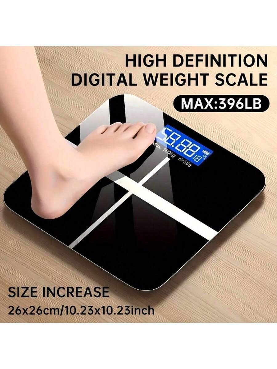 Multi-Function Smart Body Fat And Weight Scale, Bathroom Digital Scale With Tempered Glass Wide Platform, Precise & , Large Digits, Easy-Read Electronic Scale, LCD Display, 390lbs Capacity Bathroom Weight Scale, Suitable For Home, Fitness, Outdoor