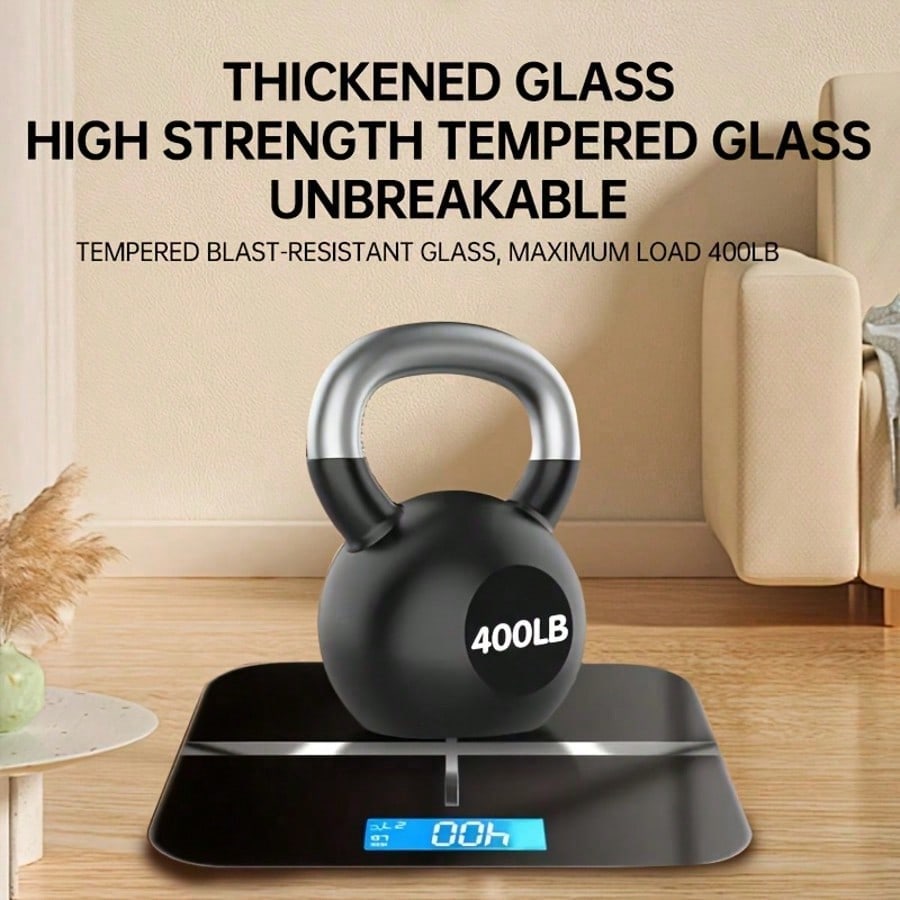 Multi-Function Smart Body Fat And Weight Scale, Bathroom Digital Scale With Tempered Glass Wide Platform, Precise & , Large Digits, Easy-Read Electronic Scale, LCD Display, 390lbs Capacity Bathroom Weight Scale, Suitable For Home, Fitness, Outdoor