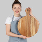 Wooden Pizza Board & Charcuterie Board – Large Wood Cutting Board | MIRA