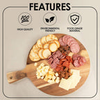 Wooden Pizza Board & Charcuterie Board – Large Wood Cutting Board | MIRA