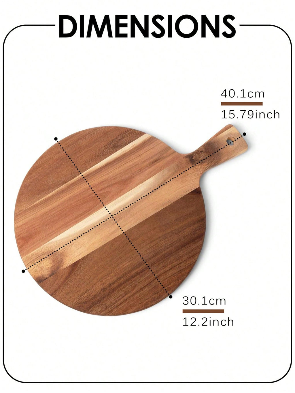 Wooden Pizza Board & Charcuterie Board – Large Wood Cutting Board | MIRA