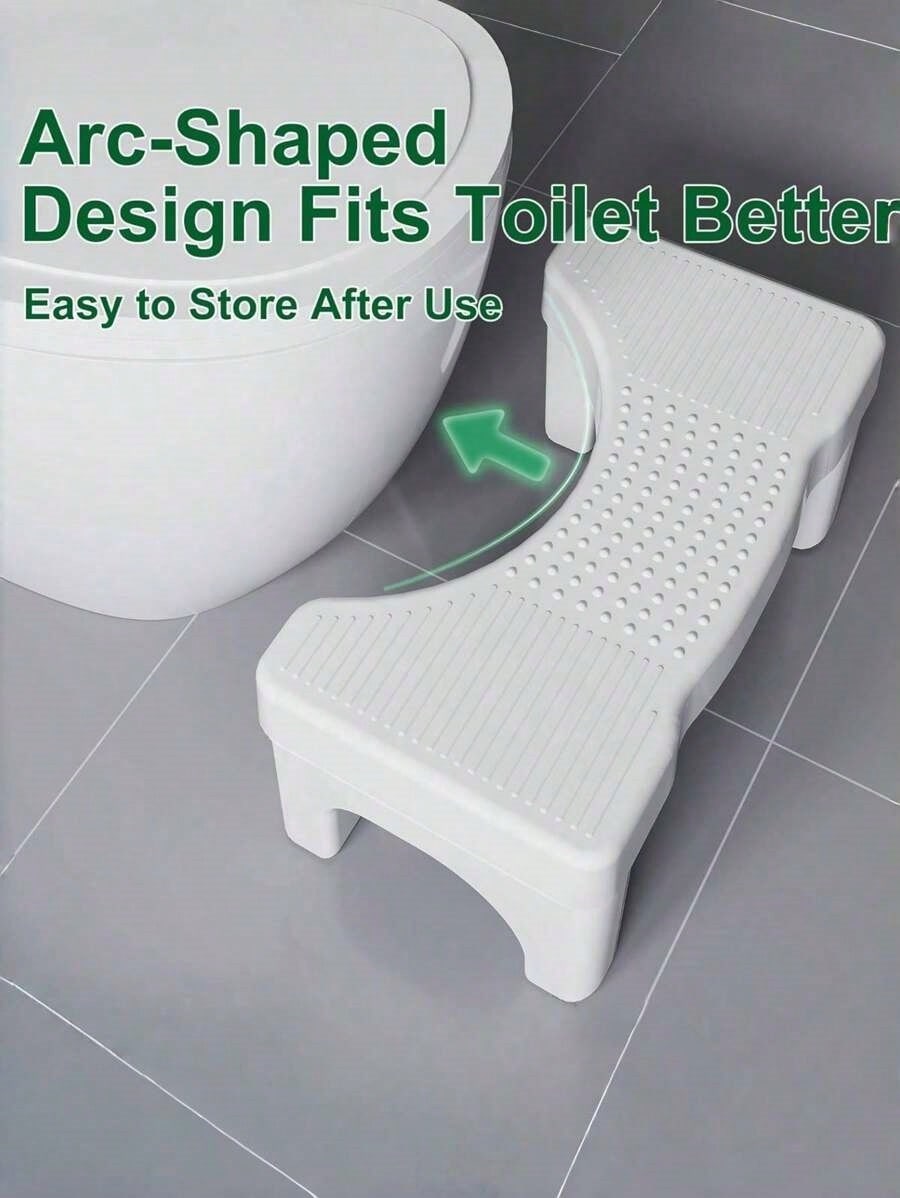 1Pc Non-Slip Toilet Stool, Toilet Stool Household Thickened Toilet Footstool, Thickened Foot U-Shaped Footstool, Comfortable And Stable Sitting, Pregnant Woman Footstool
