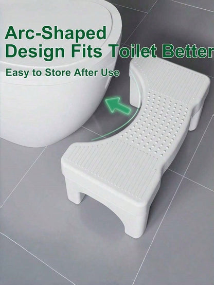 1Pc Non-Slip Toilet Stool, Toilet Stool Household Thickened Toilet Footstool, Thickened Foot U-Shaped Footstool, Comfortable And Stable Sitting, Pregnant Woman Footstool