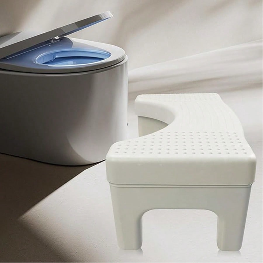 1Pc Non-Slip Toilet Stool, Toilet Stool Household Thickened Toilet Footstool, Thickened Foot U-Shaped Footstool, Comfortable And Stable Sitting, Pregnant Woman Footstool