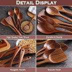 Wooden Spoons Set of 5 with Box – Heat-Resistant Kitchen Utensils | MIRA