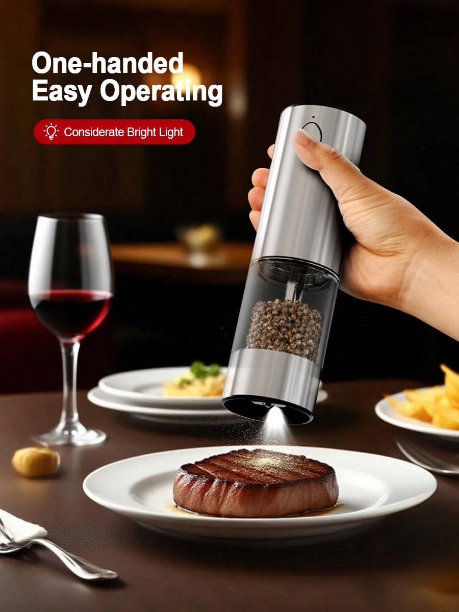 Electric Salt & Pepper Grinder Set USB Rechargeable – 2-Piece | MIRA