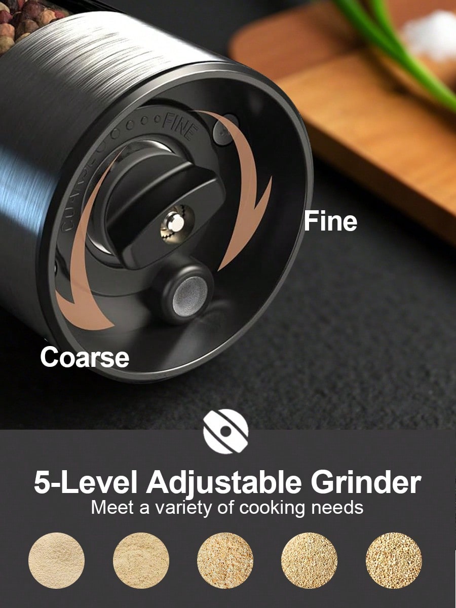 Electric Salt & Pepper Grinder Set USB Rechargeable – 2-Piece | MIRA