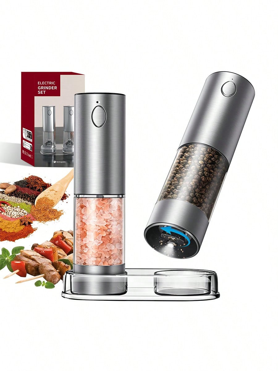 Electric Salt & Pepper Grinder Set USB Rechargeable – 2-Piece | MIRA